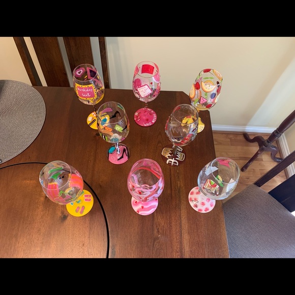 Lot of 8 Lolita Wine glasses - Picture 2 of 3